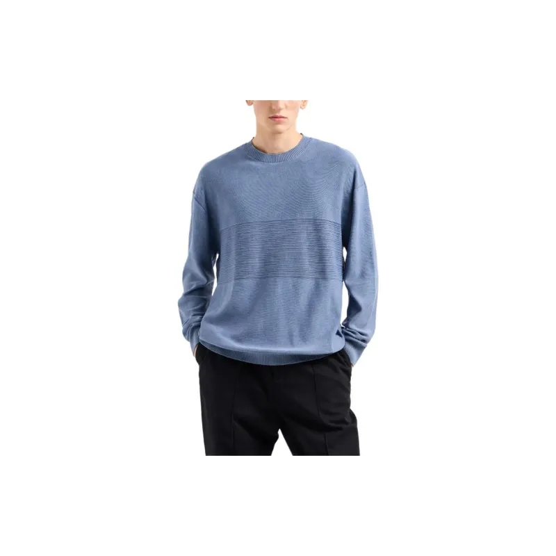 ARMANI EXCHANGEAE FW24 Knitwear Men's Haze Blue-1