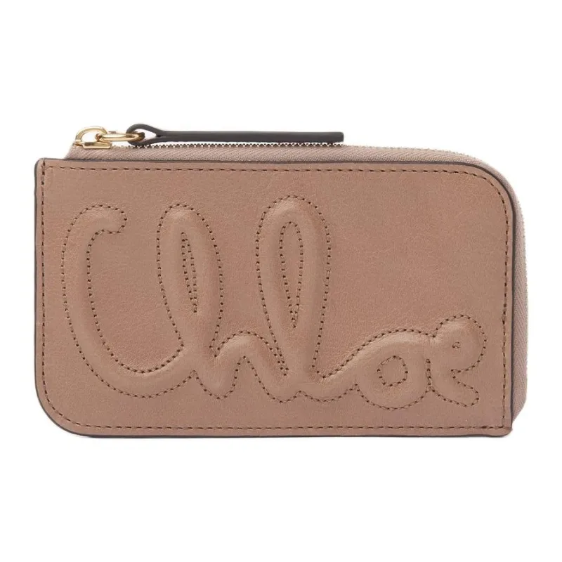 Chloe Shiny Calfskin Wallet Trumpets Women's Light Pink-0