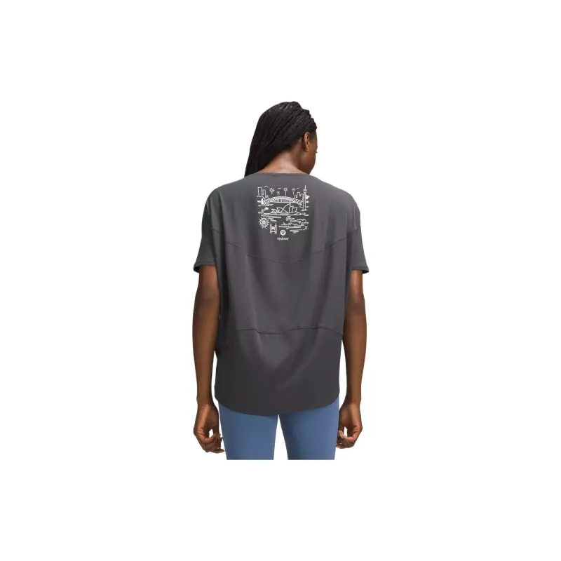 Lululemon Back In Action T-Shirt Women's Graphite Gray-1