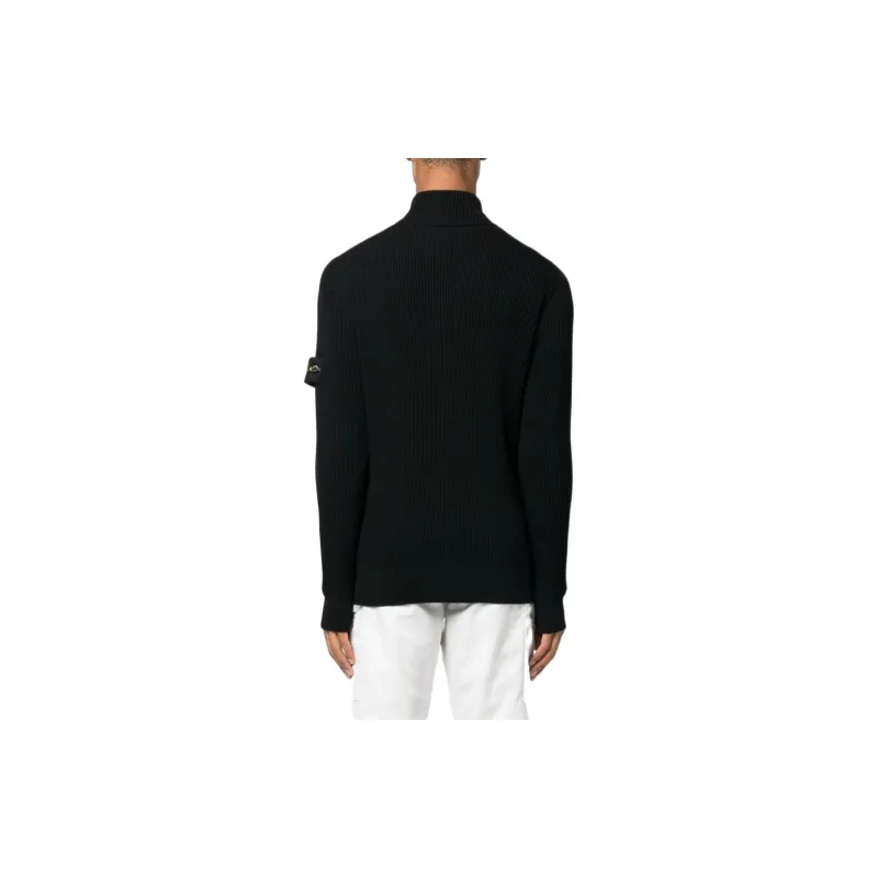 STONE ISLAND Ribbed knit Zip up Cardigan-3