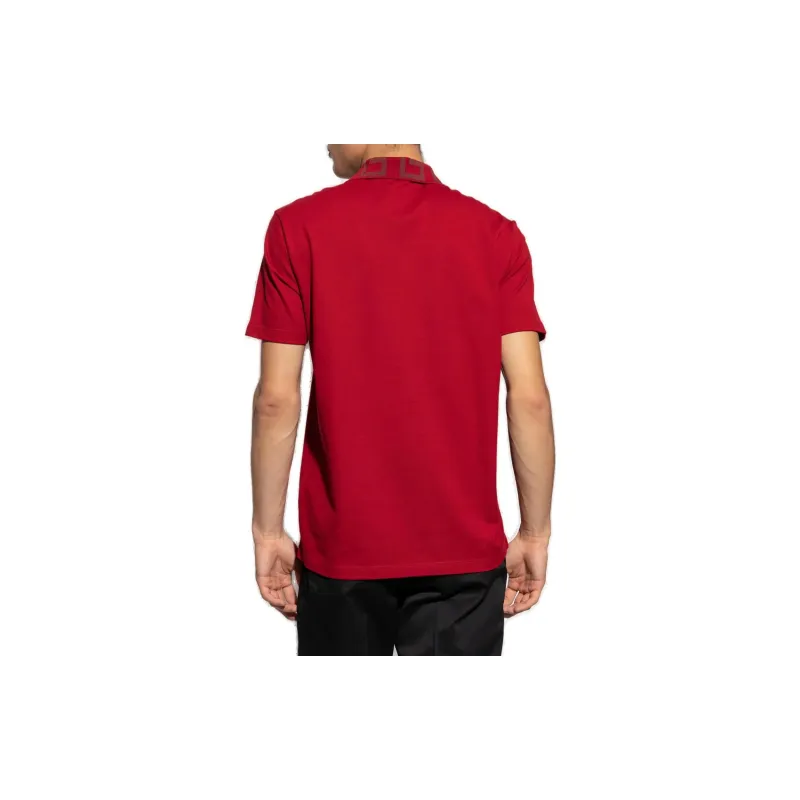 VERSACE Medusa Embroidered Short Sleeved Polo Shirt-3