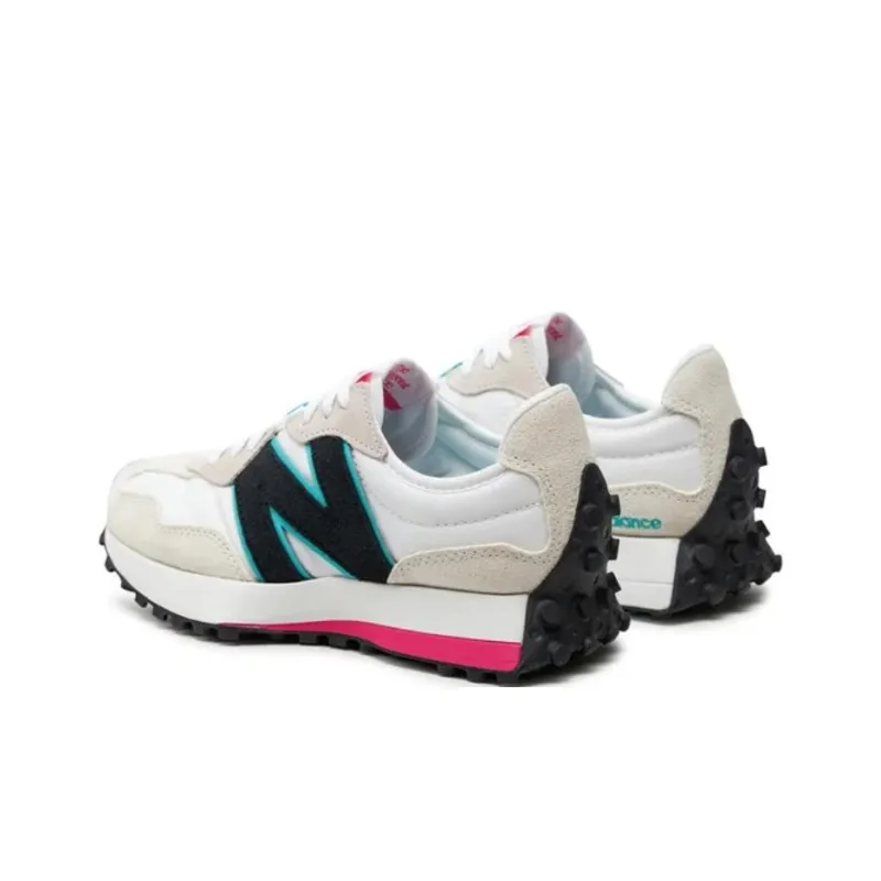 New Balance 327 White Grey Black Light Pink Women's-3