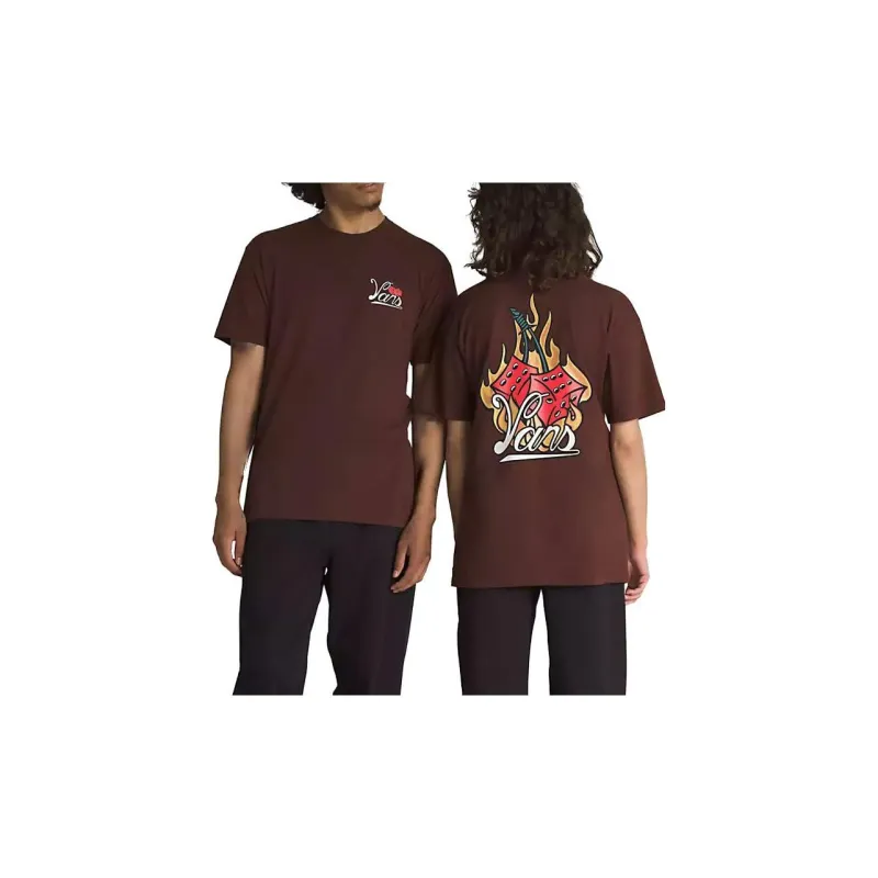 Vans HOT BOX CARS T-Shirts Men Brown-4