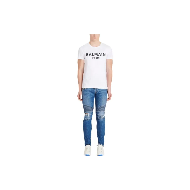 BALMAIN T Shirts Men White-1