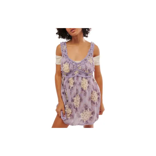 FREE PEOPLE Slip Dresses Women's Lilac Combo/Light Purple Combo