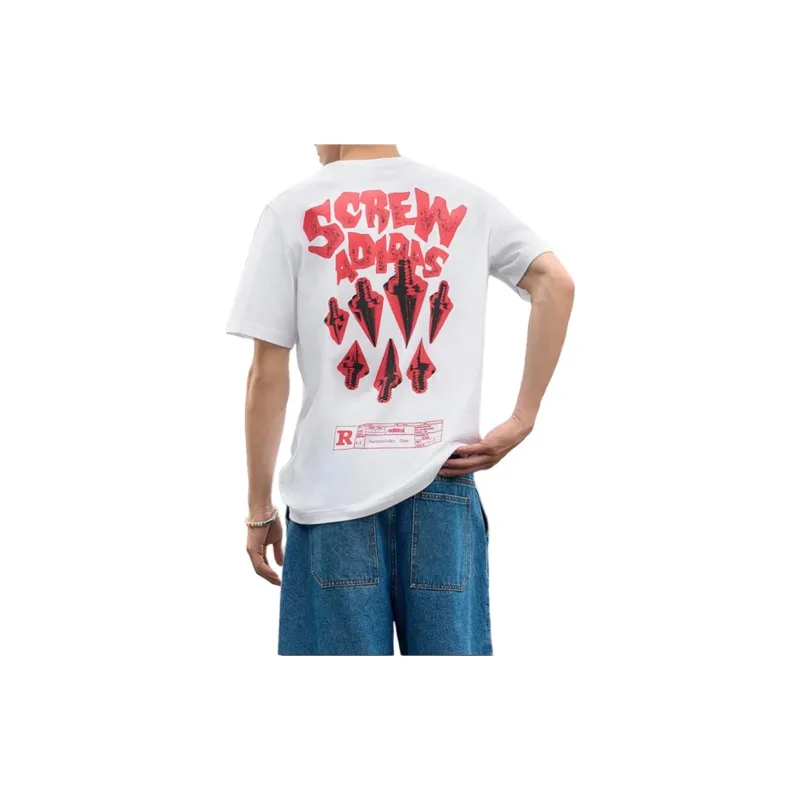 Adidas T Shirts Men White-3