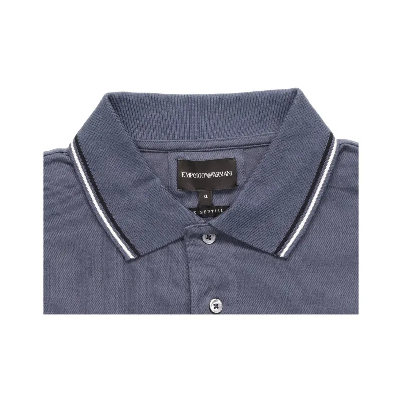 EMPORIO ARMANI Slim fit Stretch Piqué Polo Shirt With Micro Eagle-7