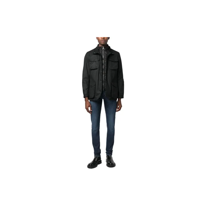 BARBOUR Ogston High-Neck Waxed Jacket-1