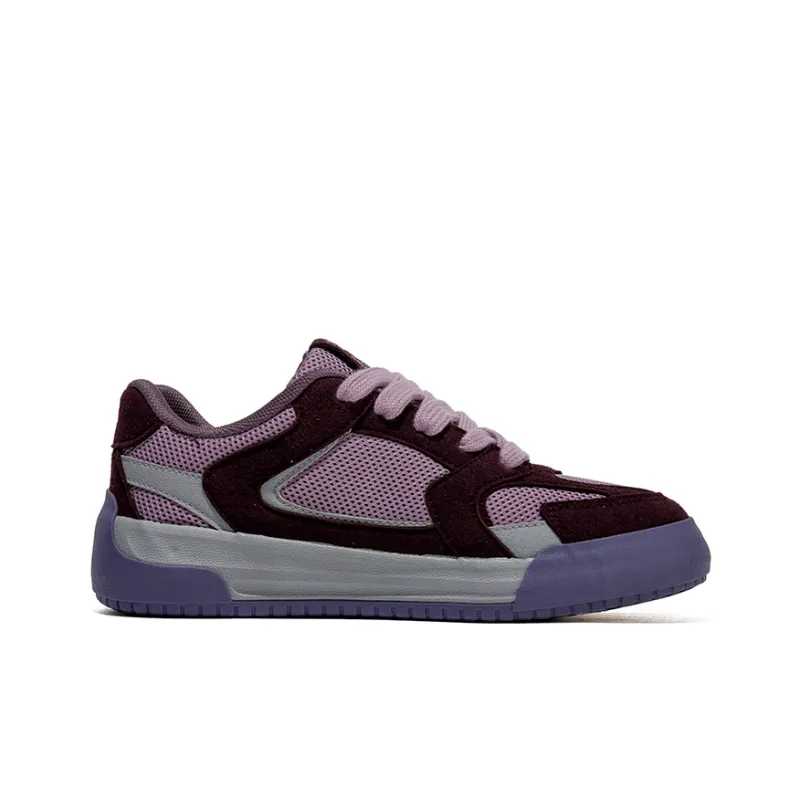 B10CROWN Slip Resistant Lightweight Breathable Low Top Skateboard Shoes Women's Violet-2