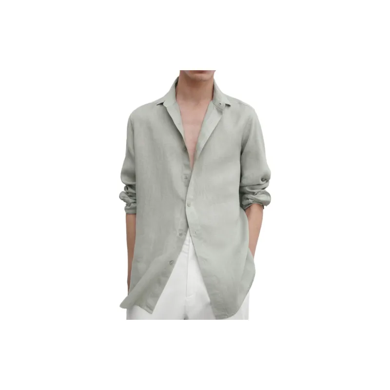 Massimo Dutti Shirt Men's Green-4