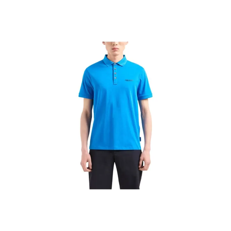 ARMANI EXCHANGE SS24 Polo Shirt Men's Blue-1