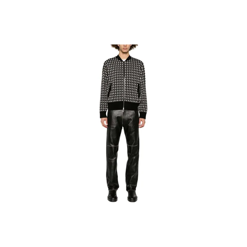 Neil Barrett Zipped Ribbed knit Cardigan-2