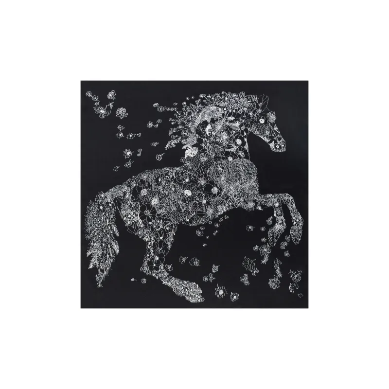 Shanghai Story 100% Mulberry Silk Silk Scarves Women's Patch Bamboo Leaf Flower Gift Box Set-96