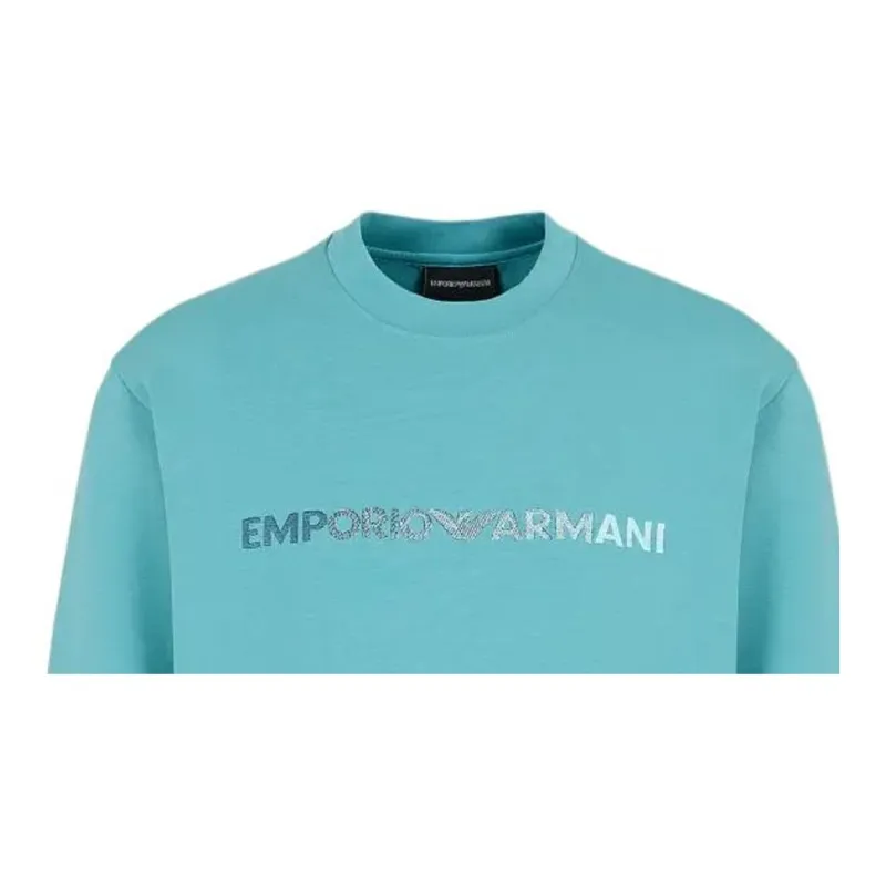 EMPORIO ARMANI SS24 Sweatshirt Men's Turquoise-5