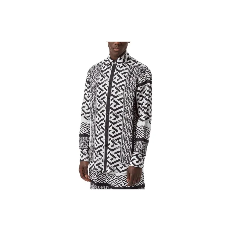 FANSIZHE VERSACE Shirt Men's Black-3