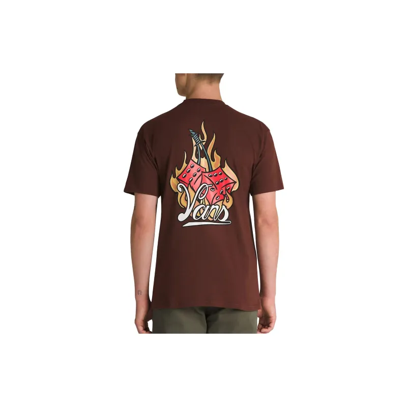 Vans HOT BOX CARS T-Shirts Men Brown-3