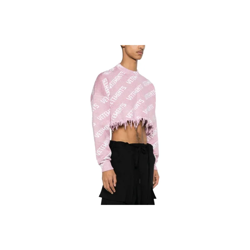 Vetements Logo jacquard Lamé Jumper-4