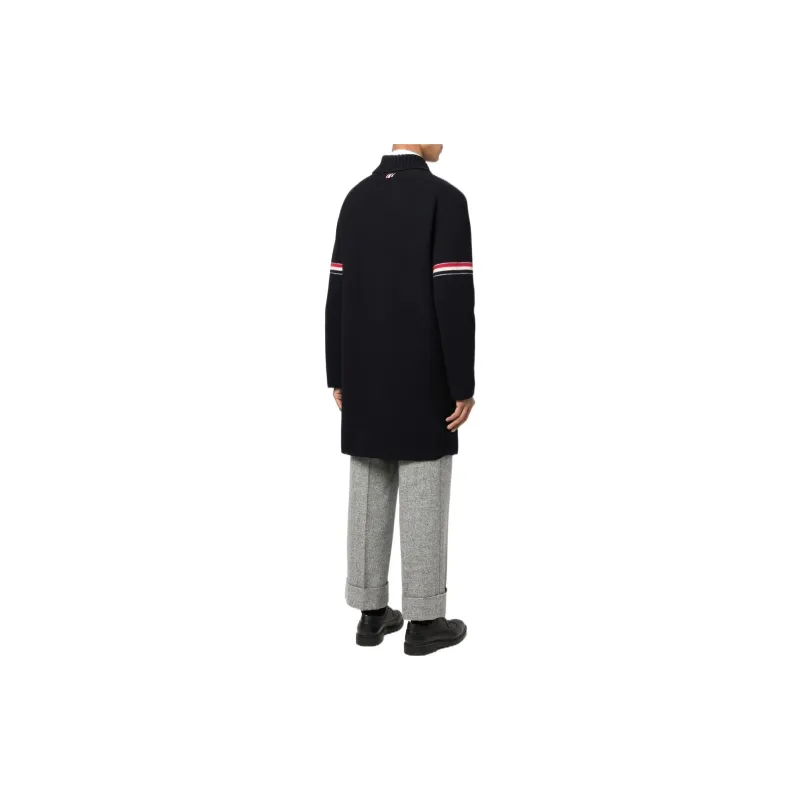 THOM BROWNE Milano Rwb Striped Car Coat-2