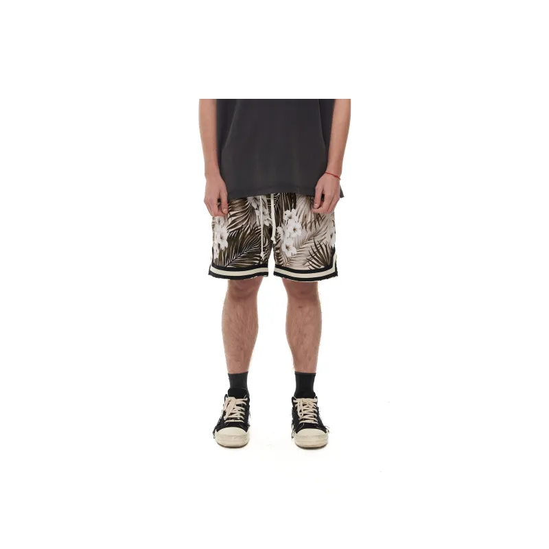 JUNGLE GURL Basketball Casual Lace Up Shorts Unisex Gold-2