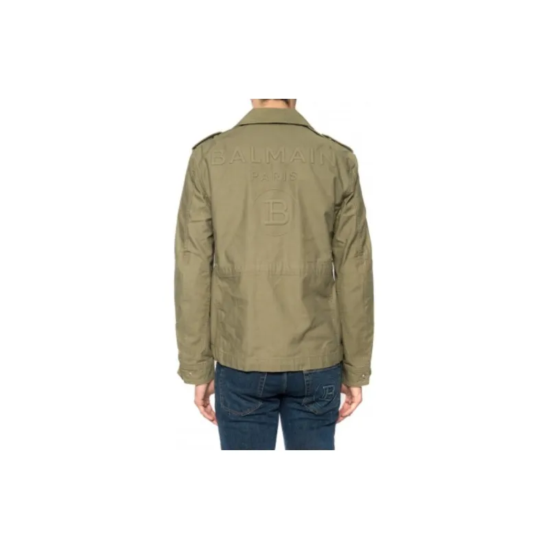 BALMAIN Jackets Men Army Green-2