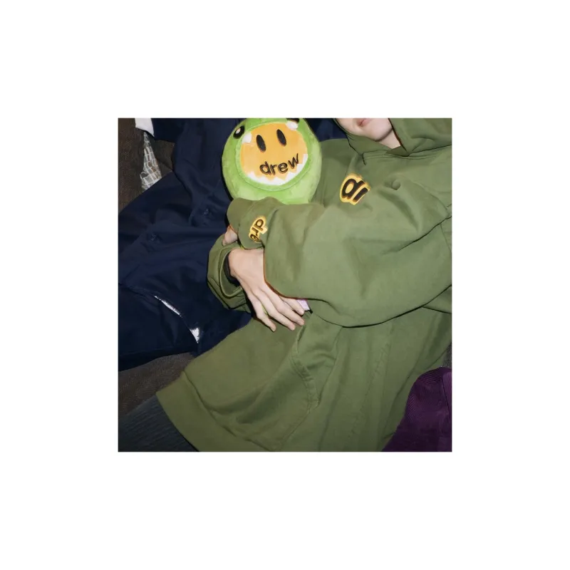 Drew House Letter Logo Series Sweatshirts Unisex Green-7