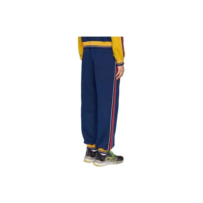 GUCCI Knitted Sweatpants Men's Blue-3