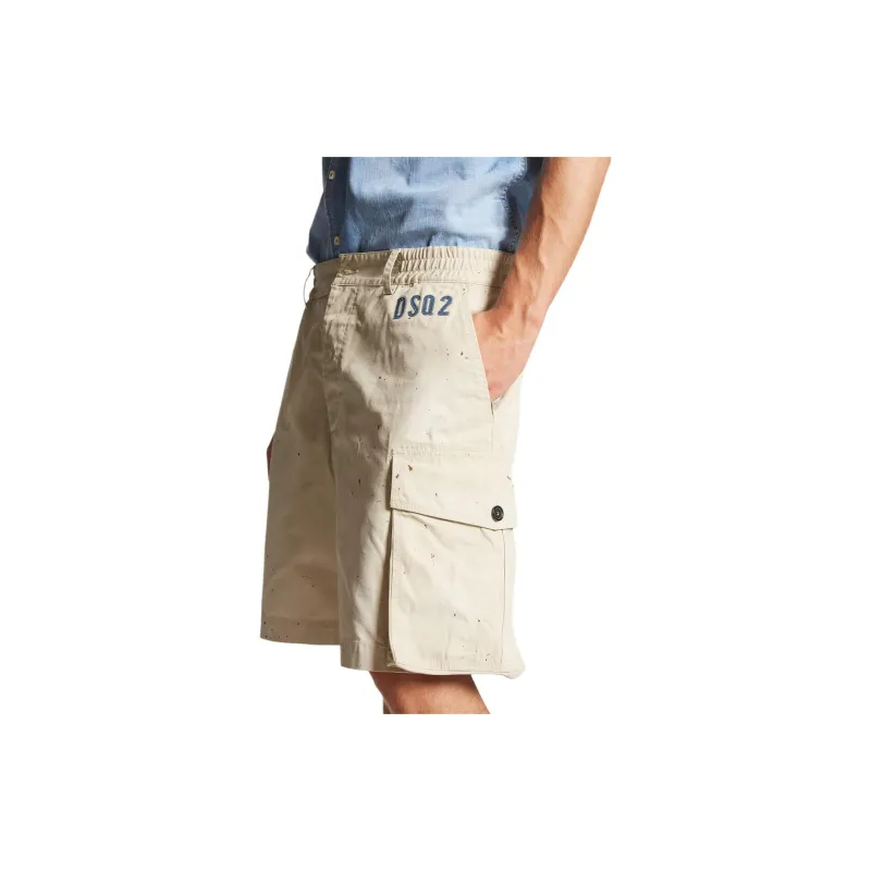 DSQUARED 2 Logo Printed Cargo Shorts-4