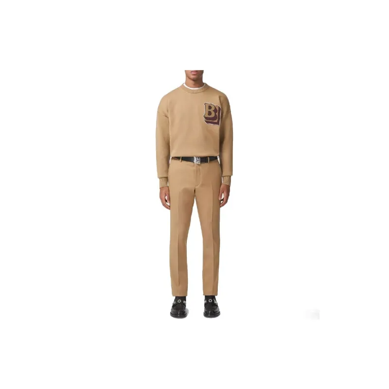 Burberry Wool Round Neck Knitwear Men's Camel 80443321-2