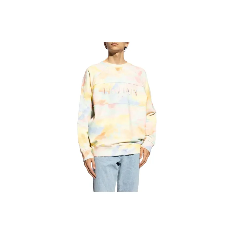 BALMAIN Tie Dyed Crewneck Sweatshirt-1