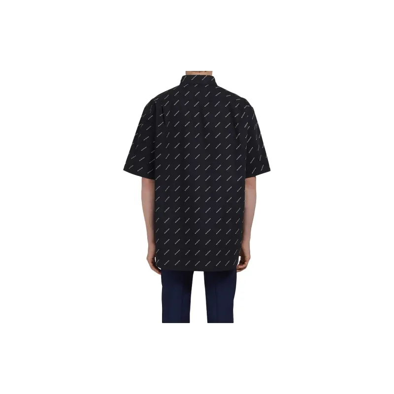Balenciaga Shirts Men Black-3