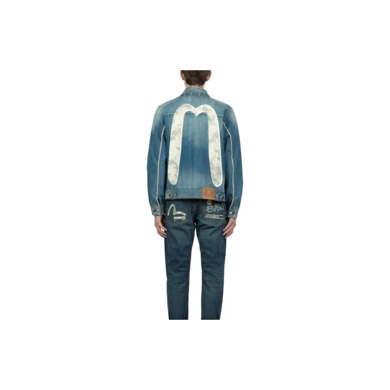 EVISU Denim Jackets Men Blue-4