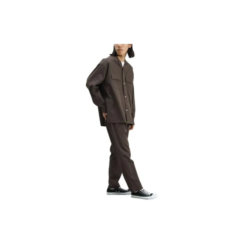 Beams Shirts Men Dark Brown-5
