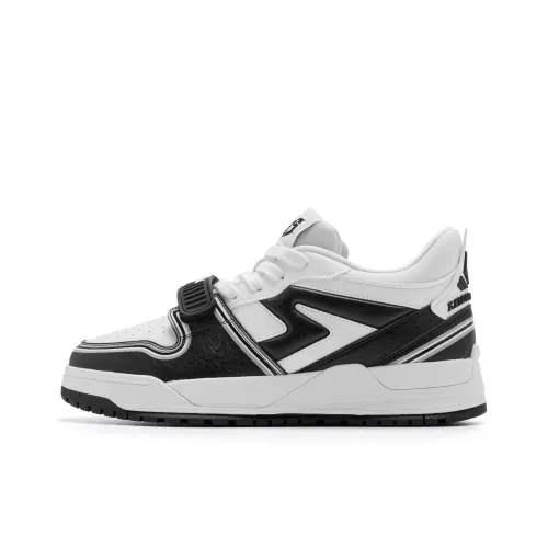 QIAODAN Legend Vintage Basketball Shoes Men Low-Top Black/Jordan White