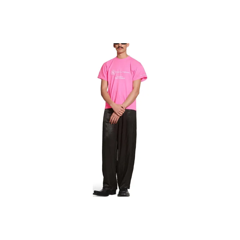Balenciaga SS23 T Shirt Regular Fit Unisex Pink-2