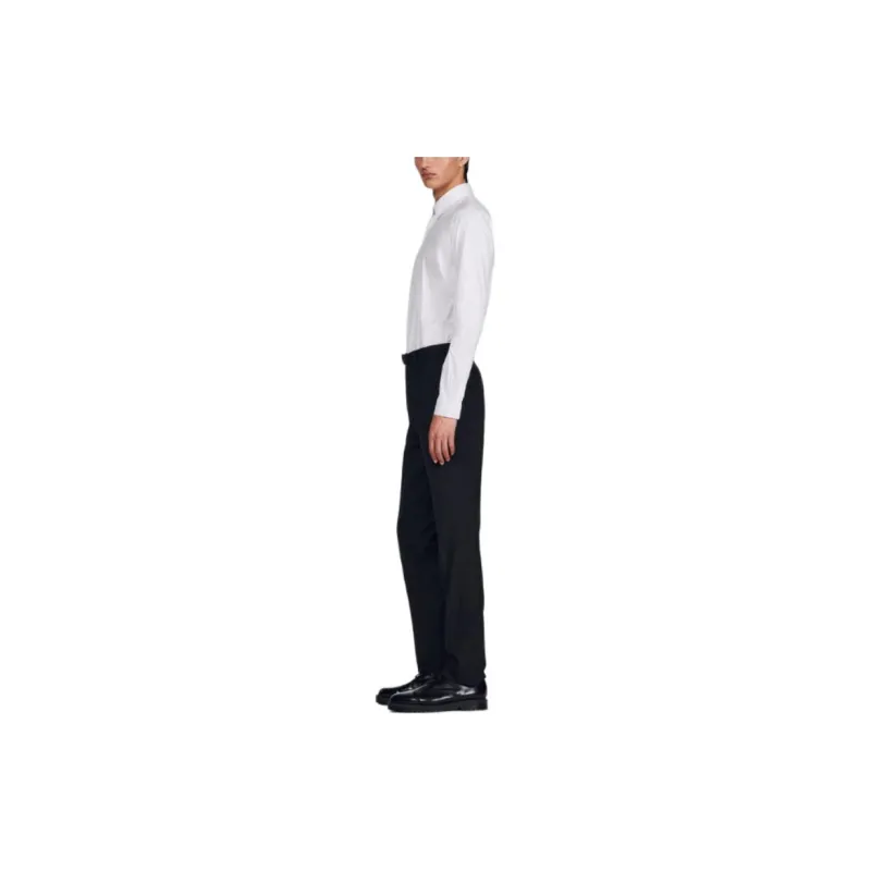 Sandro Wool Suit Trousers Suit Trouser Men's Dark Gray-4