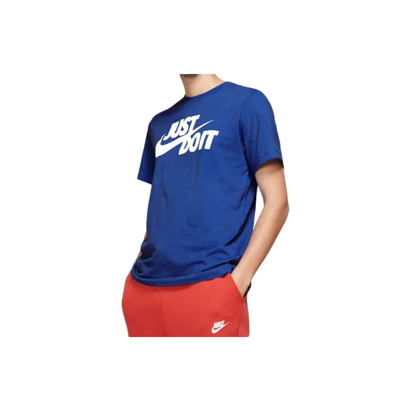 Nike T Shirts Men Royal Blue-2