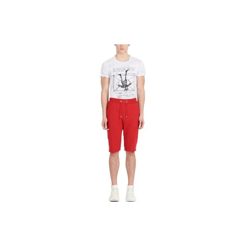 BALMAIN Casual Shorts Men Red-1
