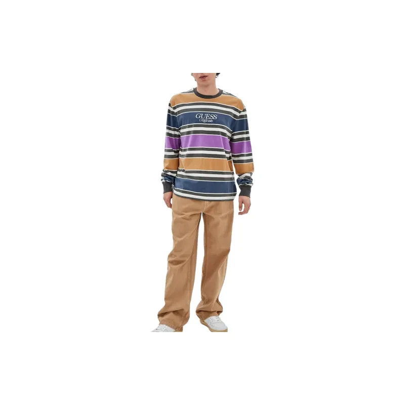 GUESS Originals Block Striped Tee T-Shirt Men's Multicolor-1