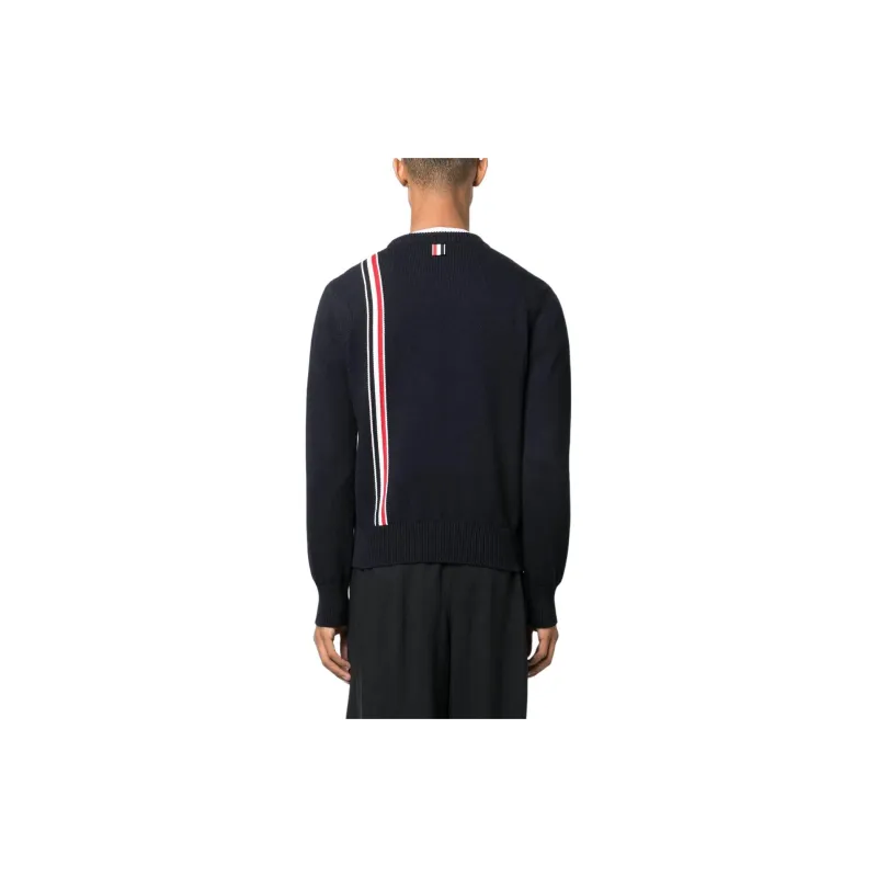 THOM BROWNE Rwb Stripe Crewneck Jumper-3