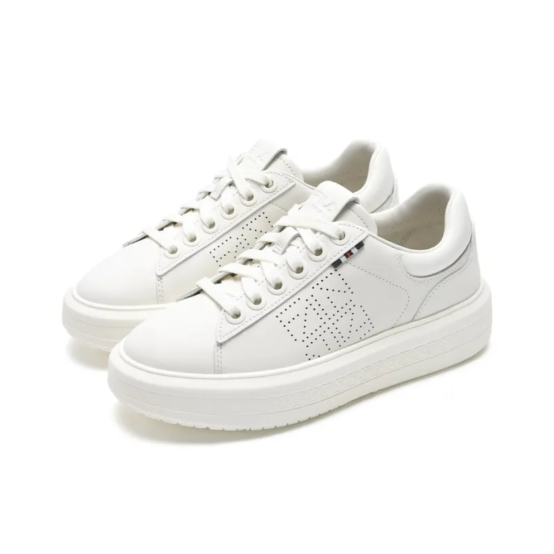 FILA BASELINE Wear Resistant Low Top Skateboard Shoes Women's White-2