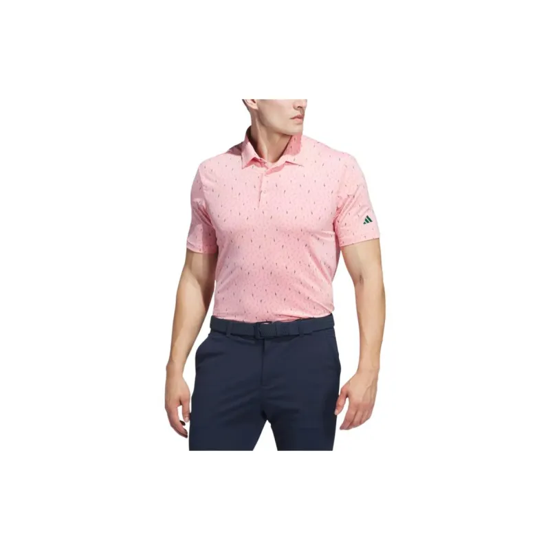 Adidas Polo Shirt Men's Half Pink Fireworks-1