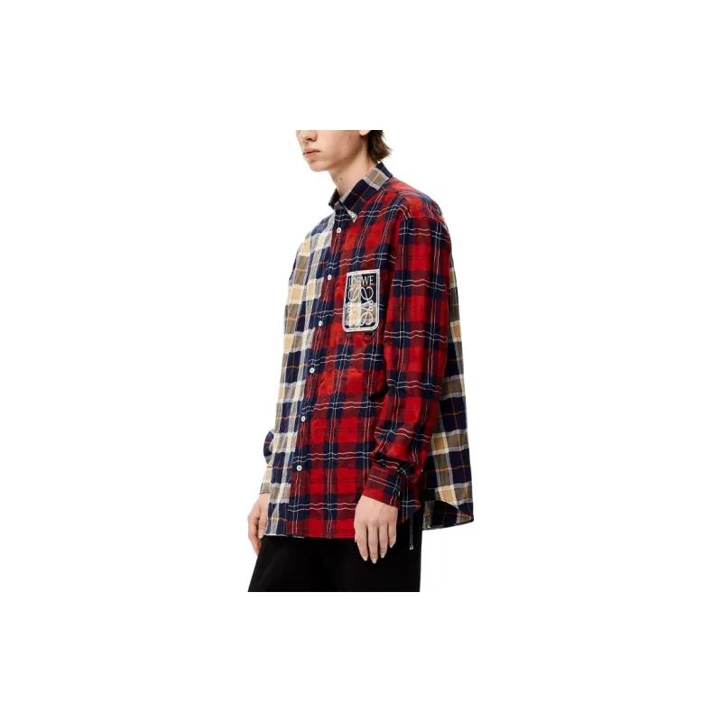 LOEWE Patchwork Check Shirt-2
