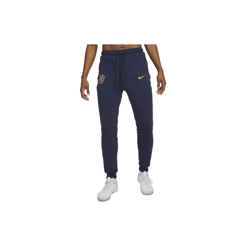 Nike Knitted Sweatpants Men Black Blue/Sweater Gold-3