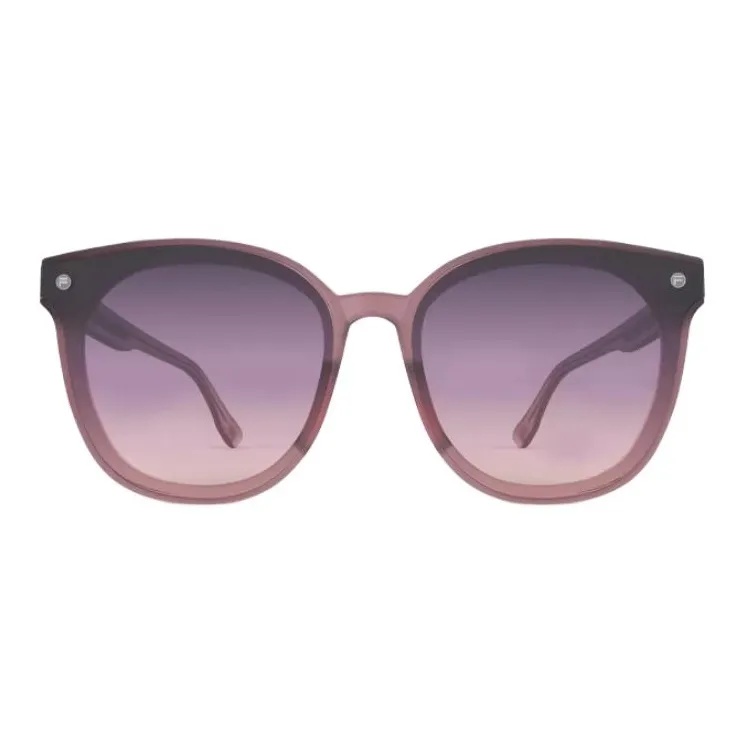 FILA Plate Frame Round Sunglasses Unisex Salt White/Camellia/Transparent Purple-5