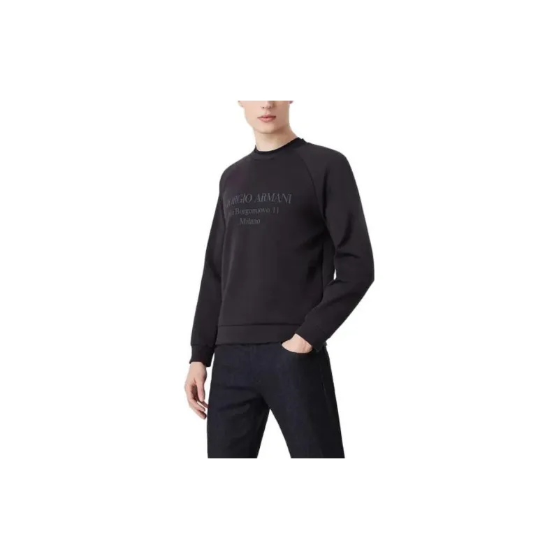 EMPORIO ARMANI Borgonuovo 11 Sweatshirt In Cotton Double Jersey-2