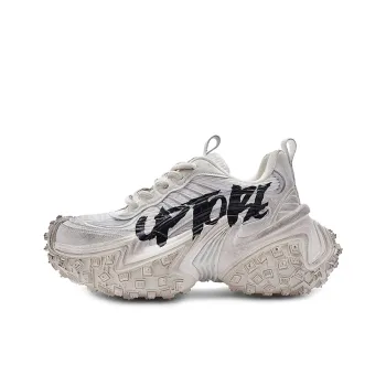 U.T.B RustiRunner Scavenger Series Chunky Sneakers Unisex Low Top Graffiti White