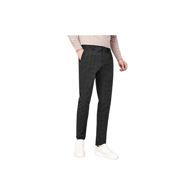 STAVA Casual Pants Men's Black Gray Color-4