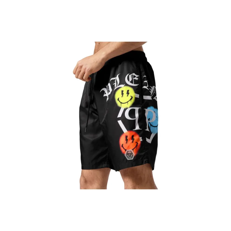 PHILIPP PLEIN Logo print Swim Shorts-3