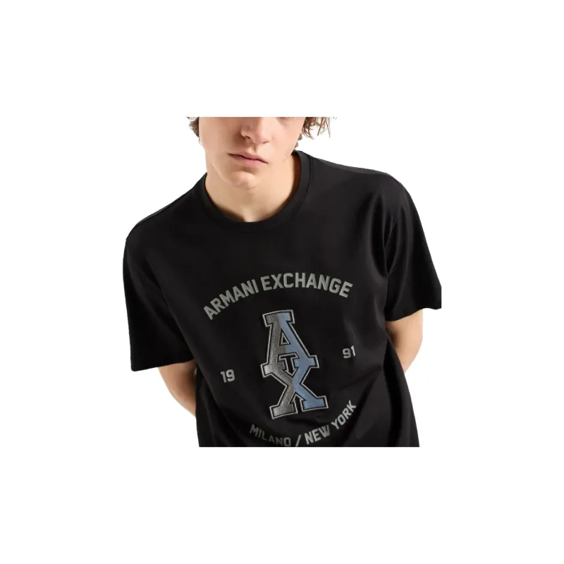 ARMANI EXCHANGE Logo embroidered T shirt-4