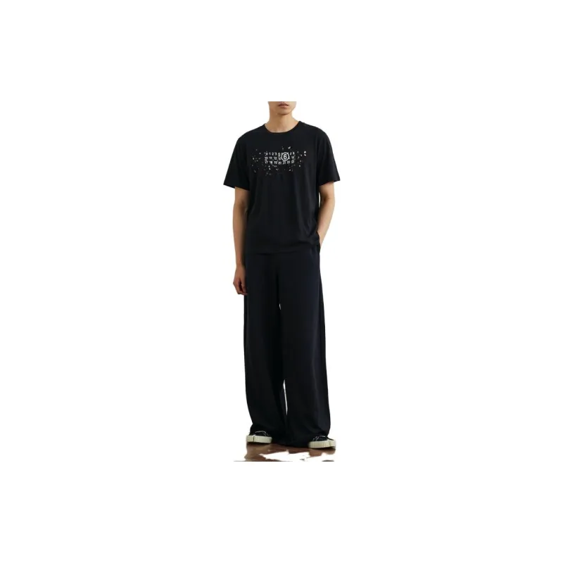 MM6 Maison Margiela Numbers motif Cotton T shirt-1